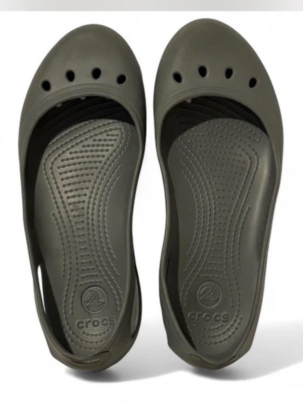 Crocs Women's Grey Kadee
Slingback Croslite Slip On Ballet
Flats